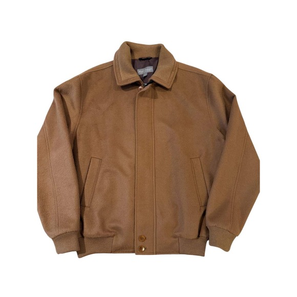 Daniel Cremieux Other - Daniel Cremieux Signature Collection Alpaca Wool Bomber Jacket Tan Camel Large L